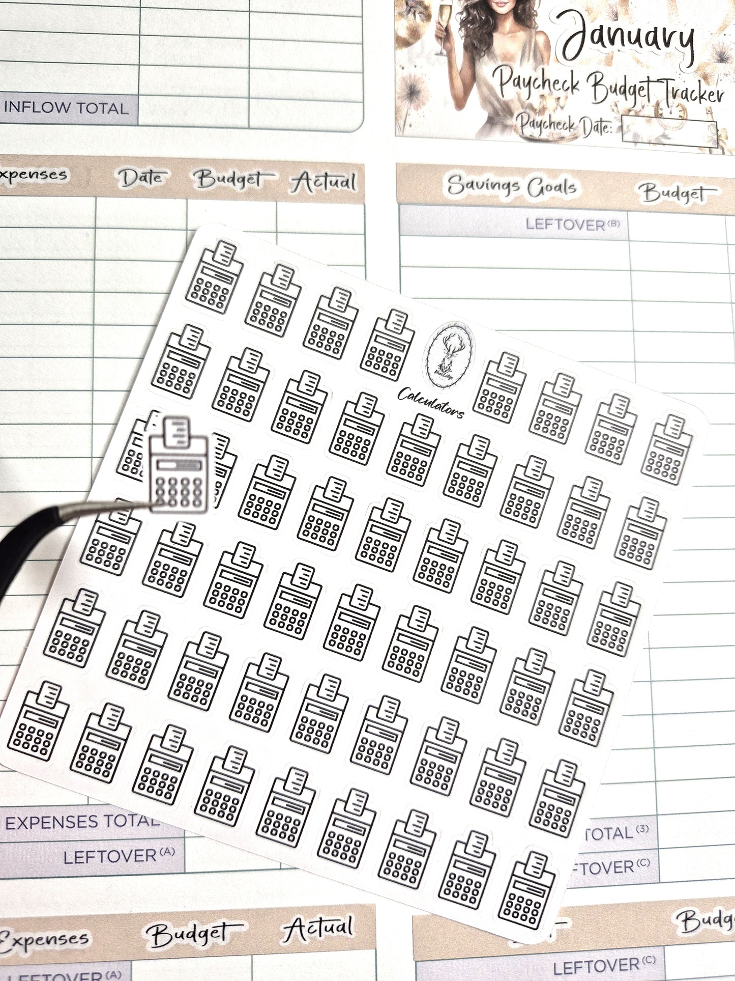 Icon Sticker Sheet, Calculators