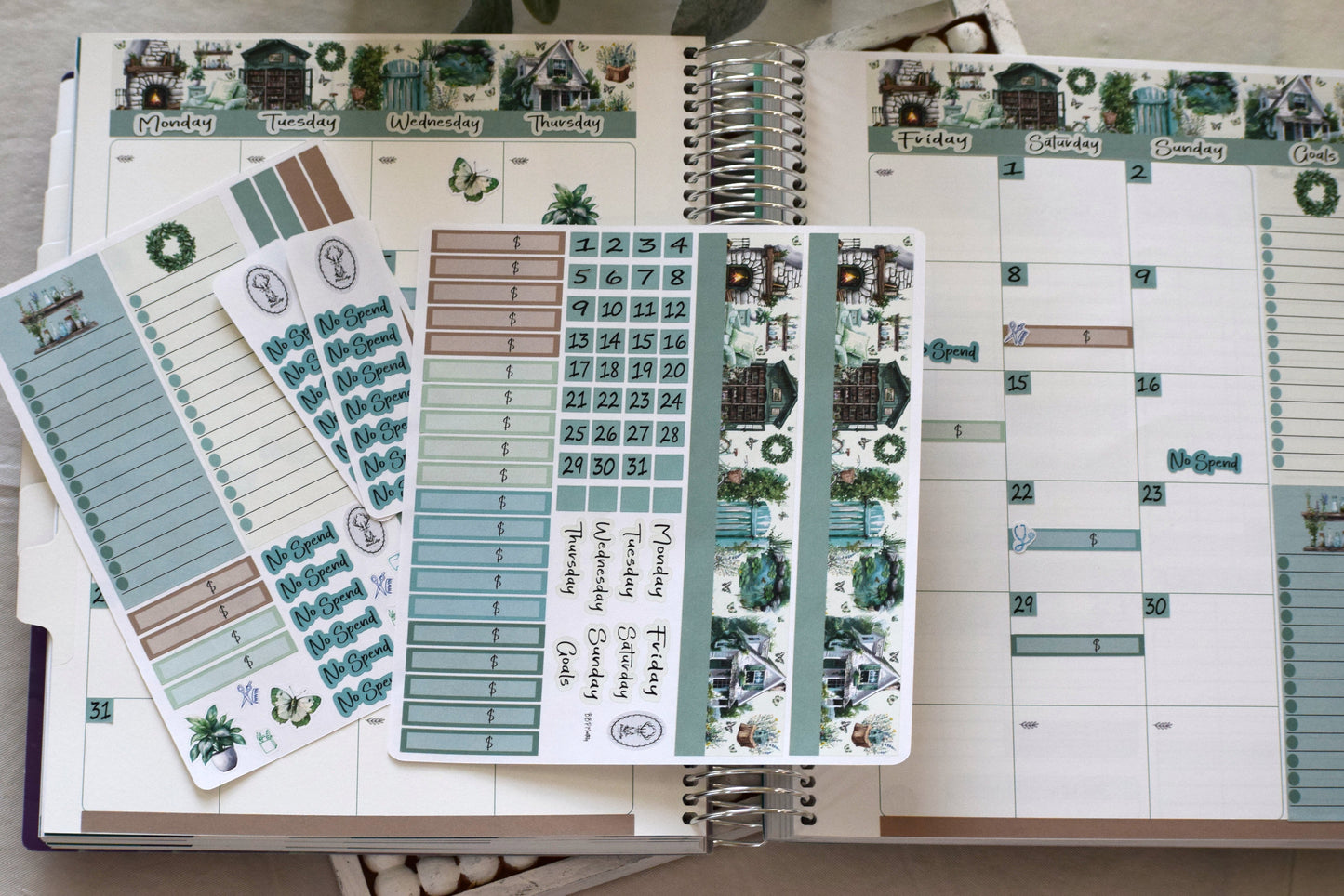 TBM BBP Workbook Sticker Kit, Cottage Getaway