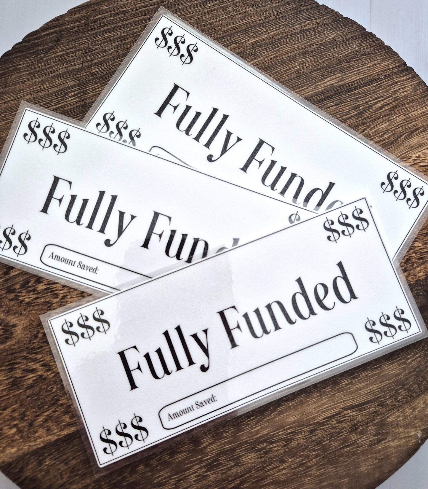 Fully Funded Place Holder, A6 size Laminated Fully Funded Place Holder for A6 cash envelopes