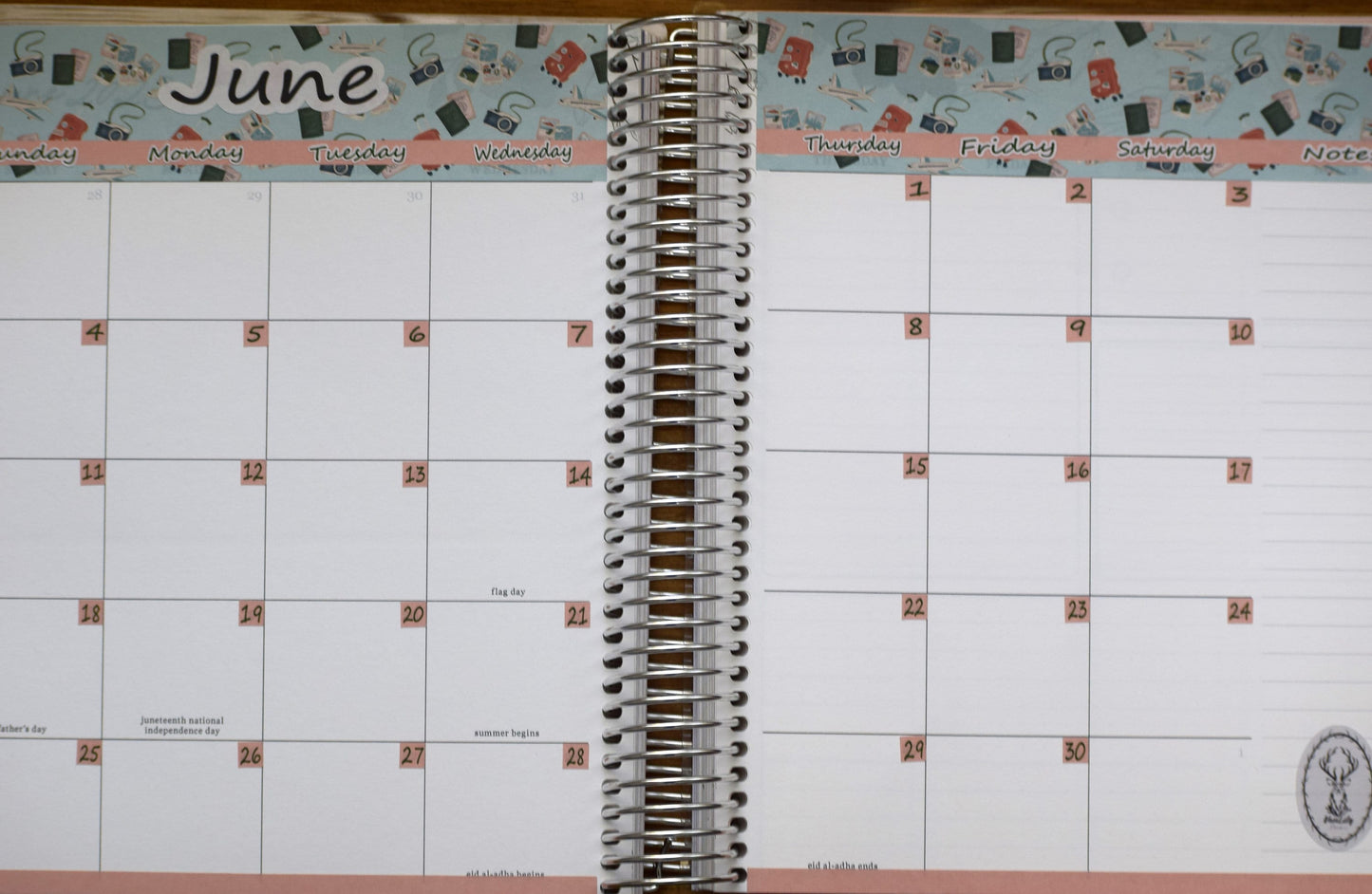 Monthly Header Planner Sticker Sheet for Erin Condren| TBM Live Rich Planners Travel Theme