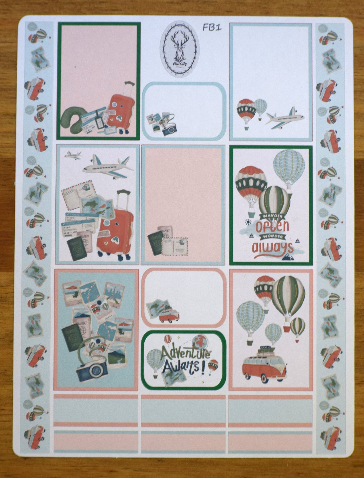 Weekly Planner Sticker Kit, #5 Travel