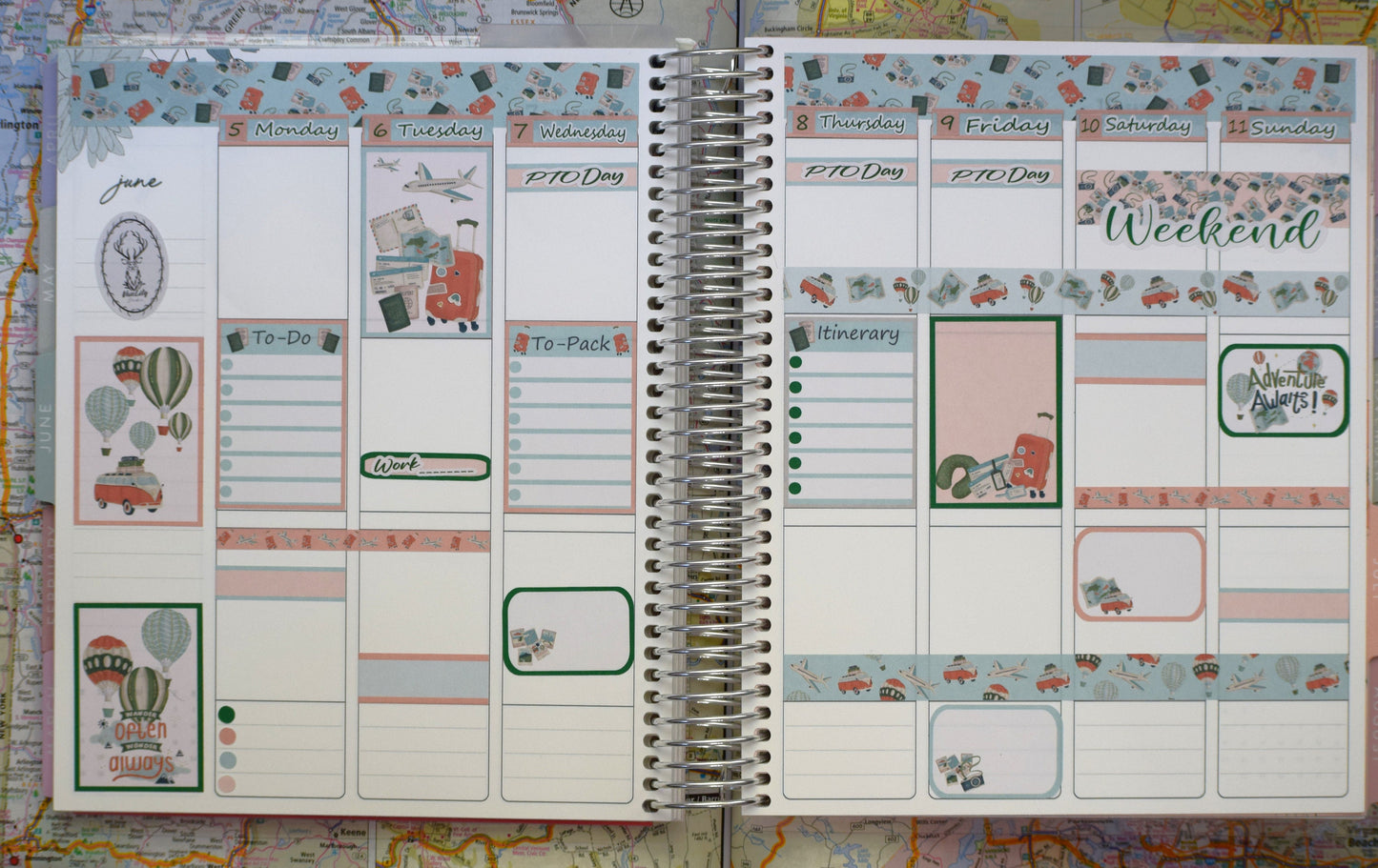 Weekly Planner Sticker Kit, #5 Travel