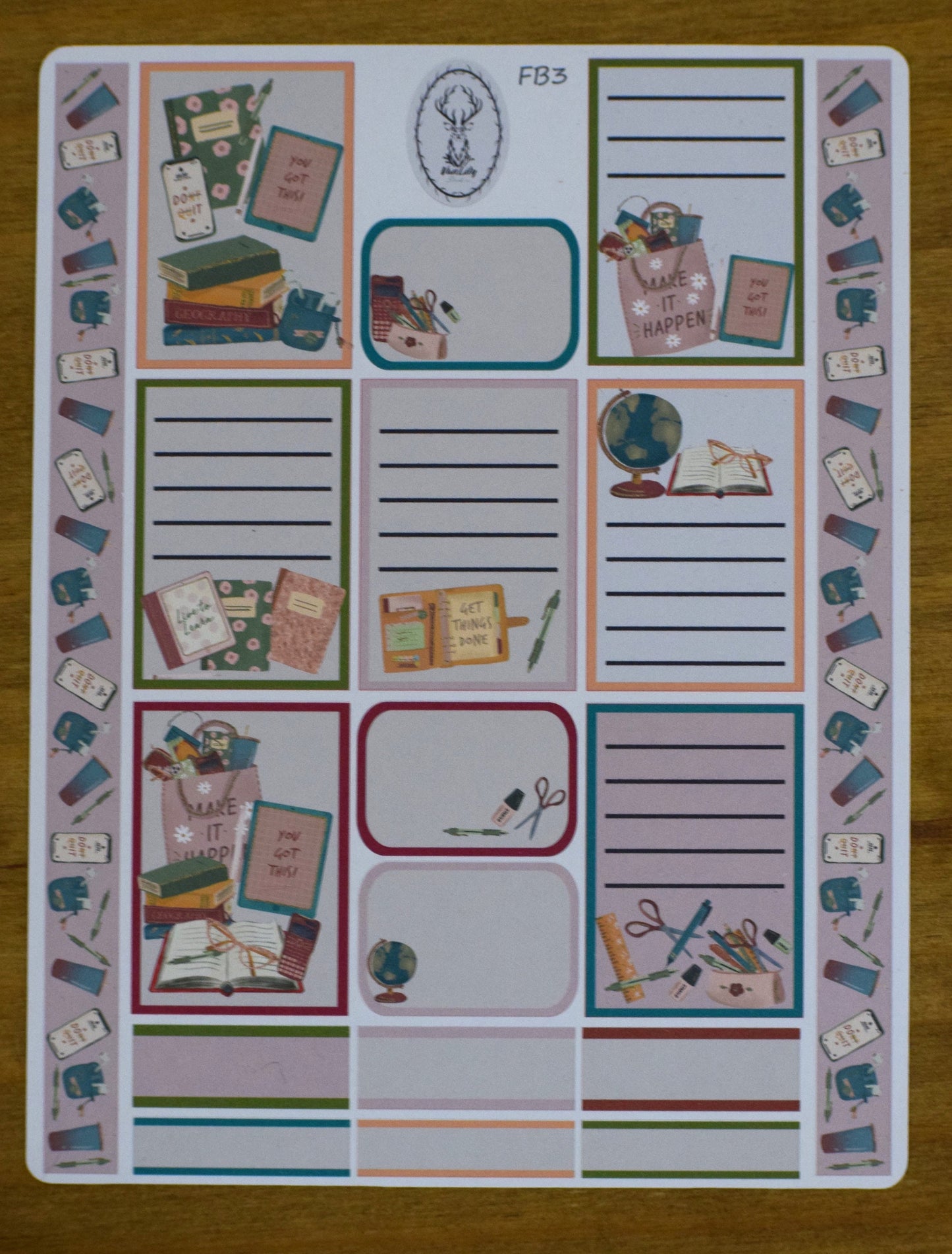 Weekly Planner Sticker Kit, #7 Back To School College
