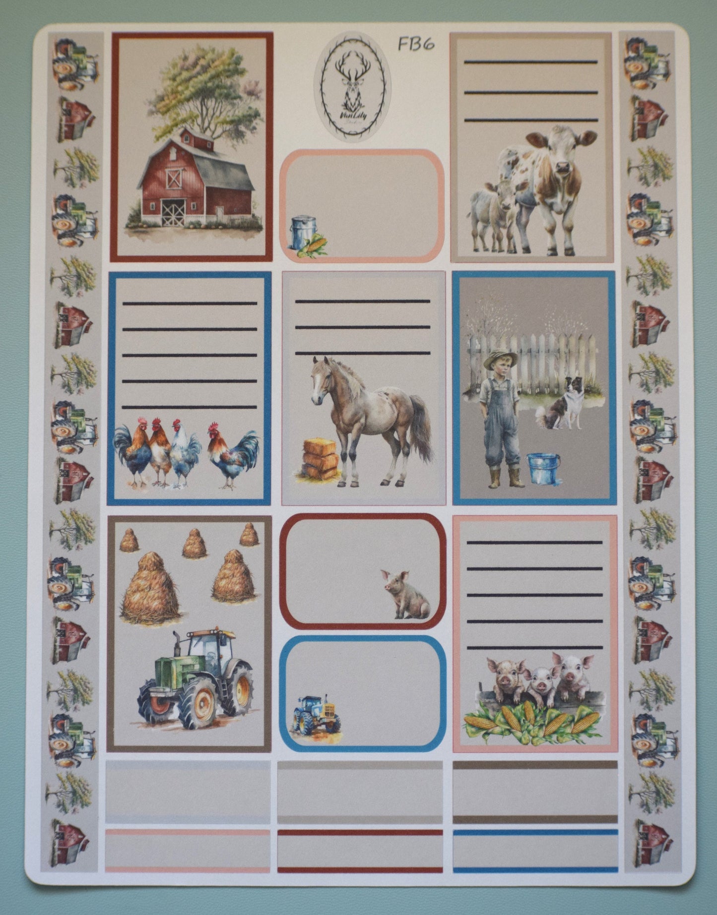 Weekly Planner Sticker Kit #10, Farm Life