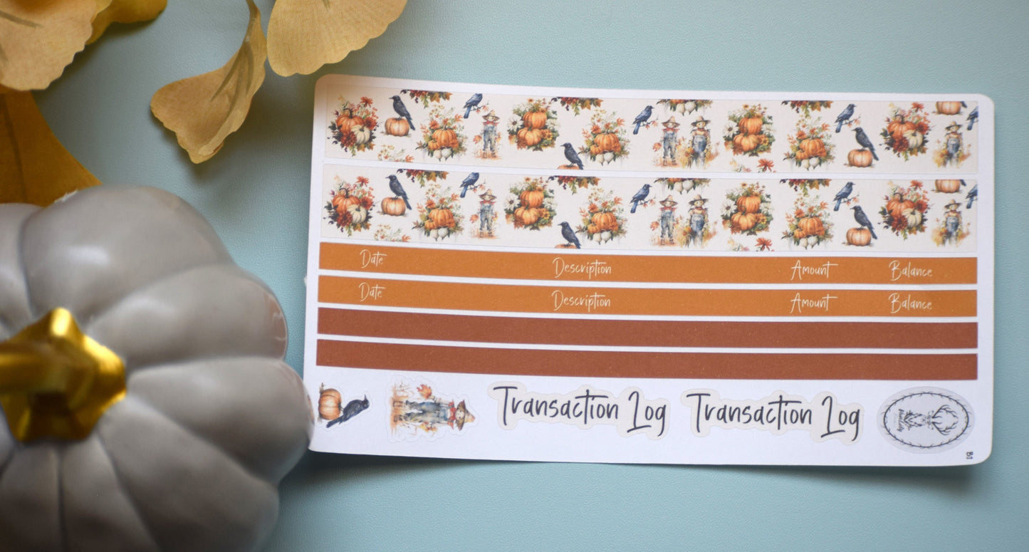 Budget Sticker Kit, Pumpkins and Crows