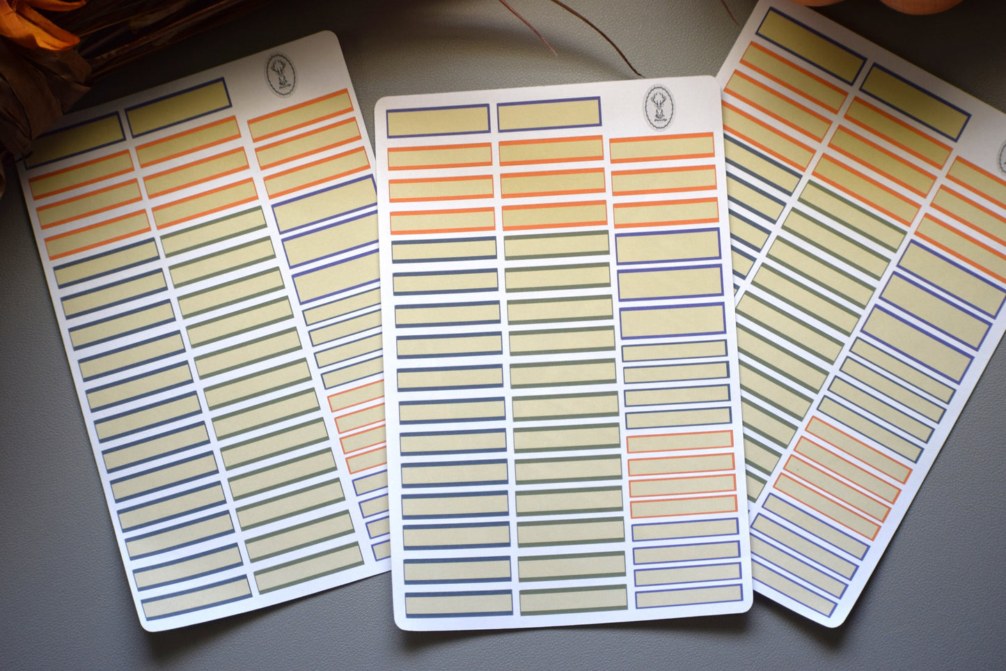Month Labels Planner Sticker Sheet For Monthly Spread, Halloween Color Way