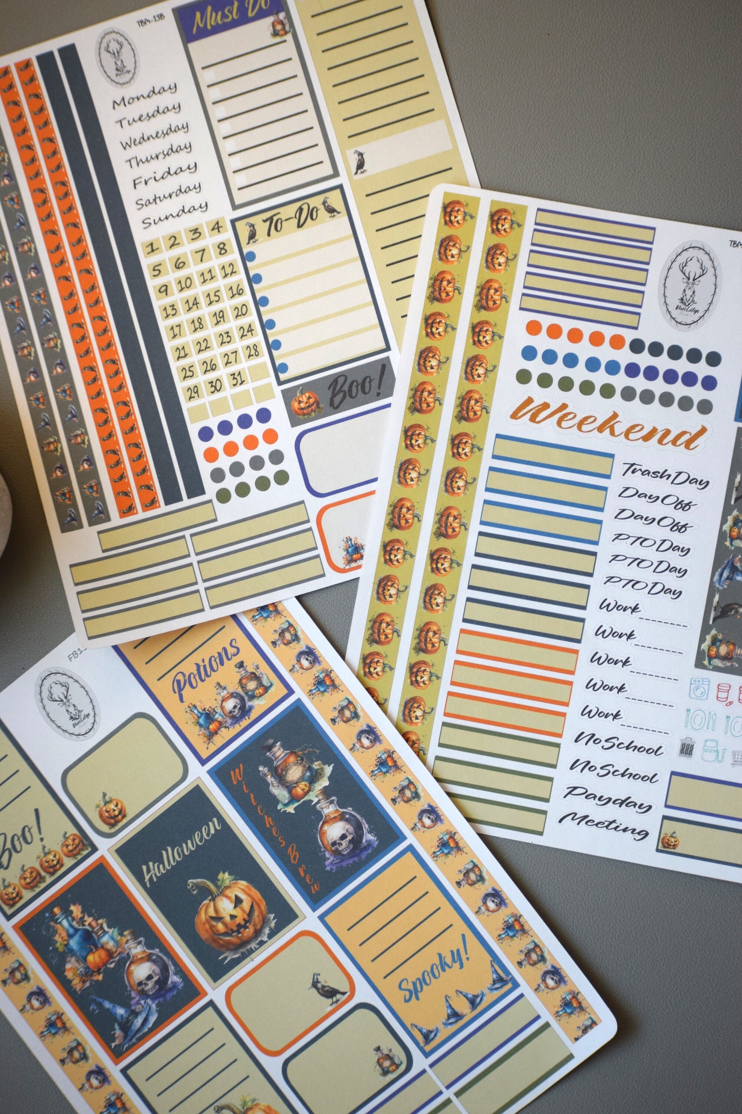 Weekly Planner Sticker Kit #13, Halloween