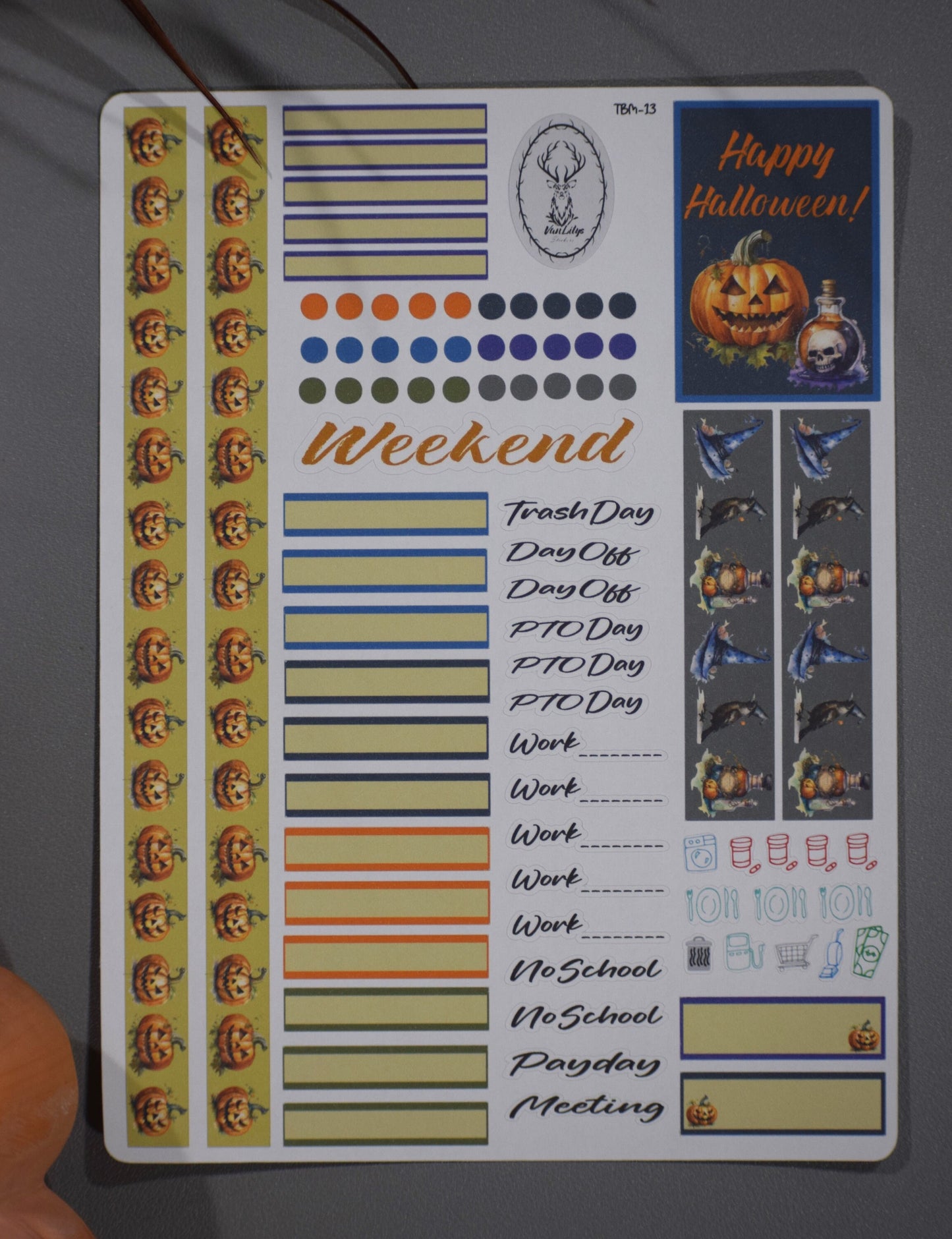 Weekly Planner Sticker Kit #13, Halloween