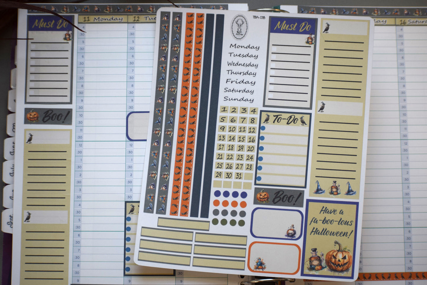 Weekly Planner Sticker Kit #13, Halloween