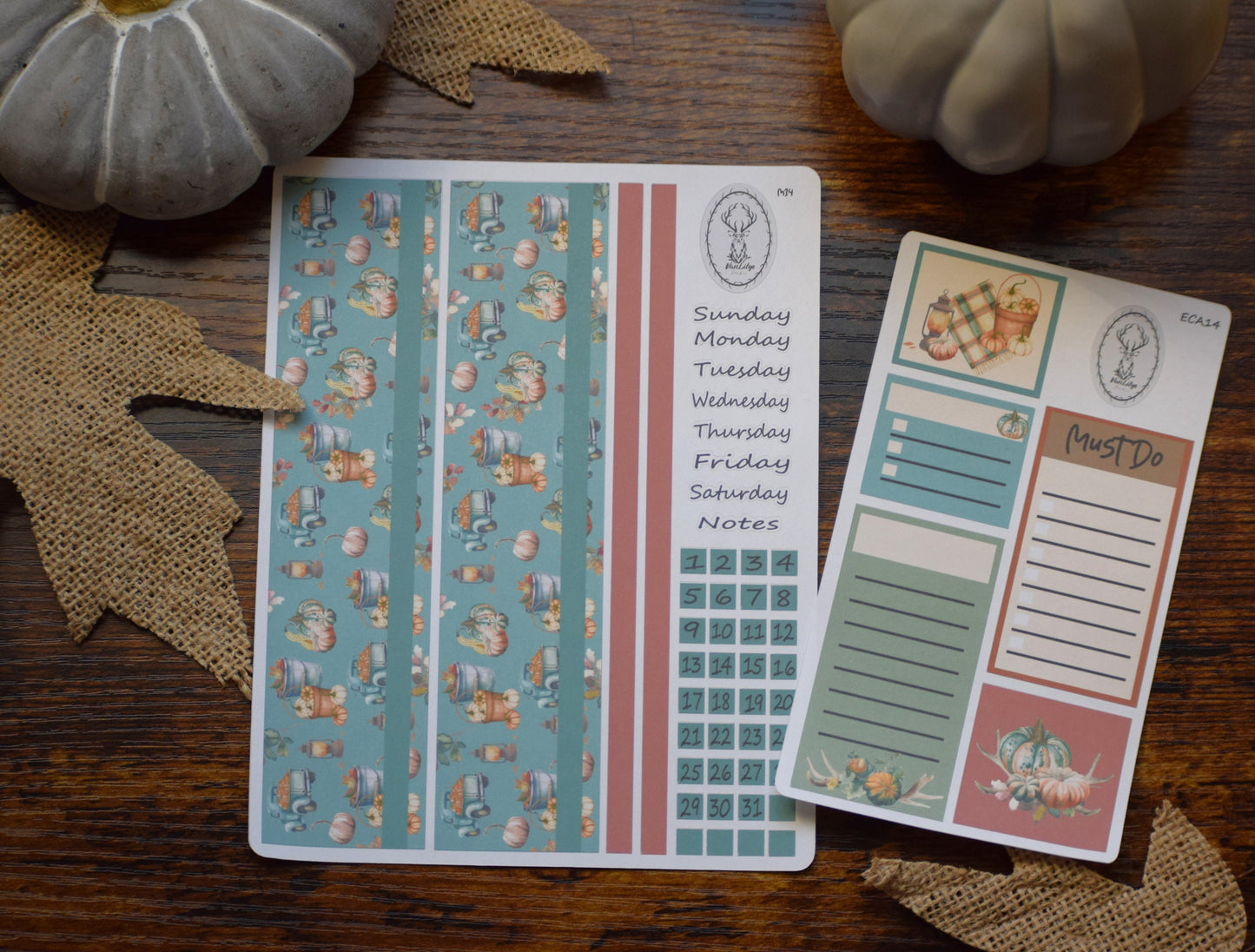 Budget Sticker Kit, Autumn Blue Truck
