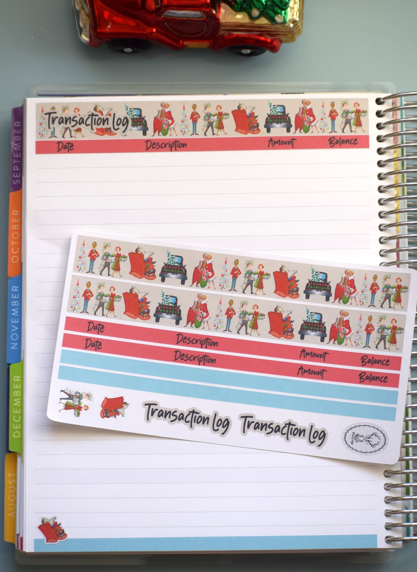 Budget Sticker Kit, Retro Christmas