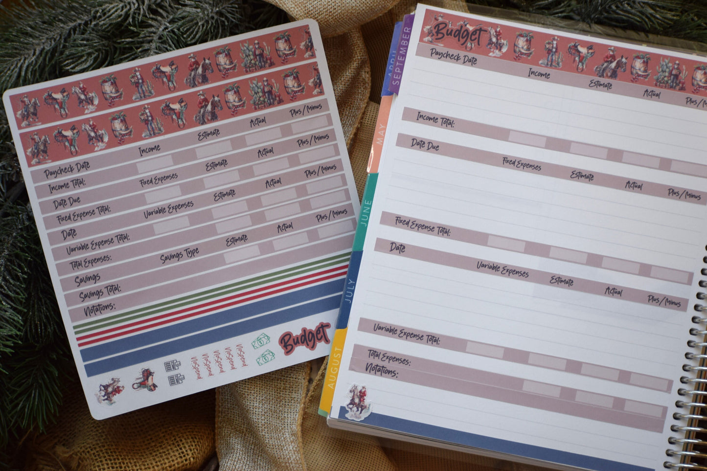 Budget Sticker Kit, Western Santa