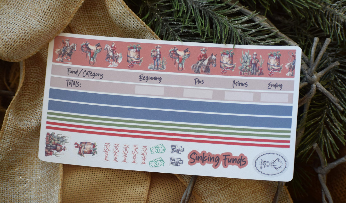 Budget Sticker Kit, Western Santa