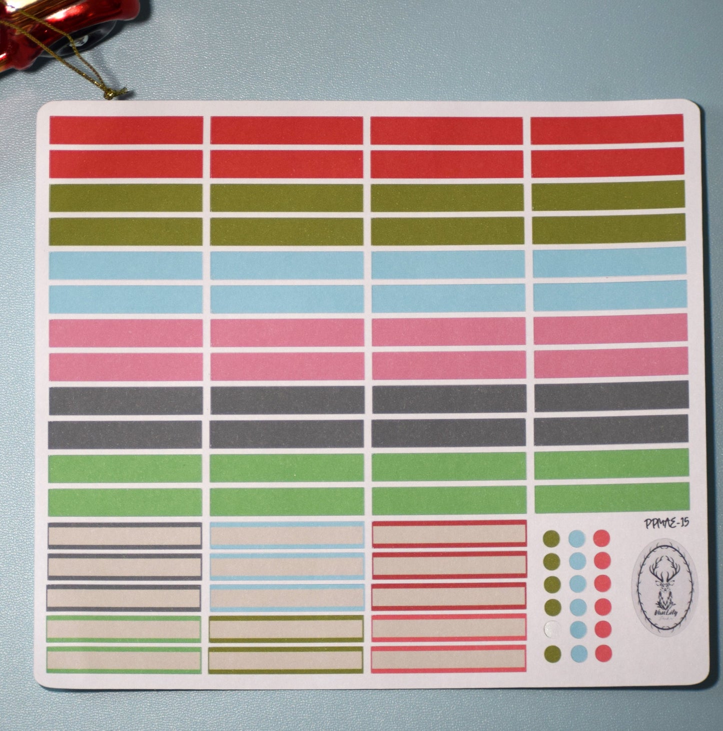 Plum Paper 7x9 MAE Weekly Planner Sticker Kit #15, Retro Christmas