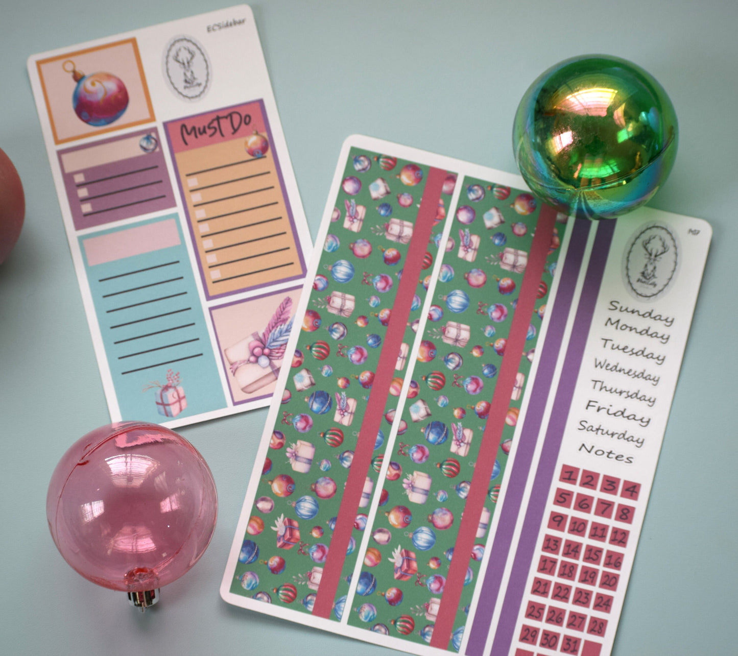 Budget Sticker Kit, Baubles Baubles Baubles