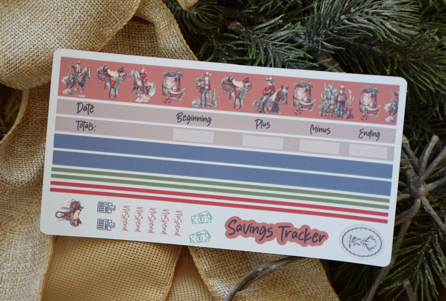 Budget Sticker Kit, Western Santa