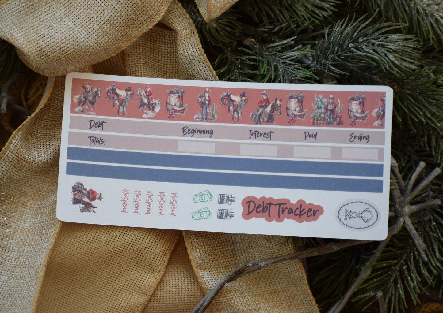 Budget Sticker Kit, Western Santa