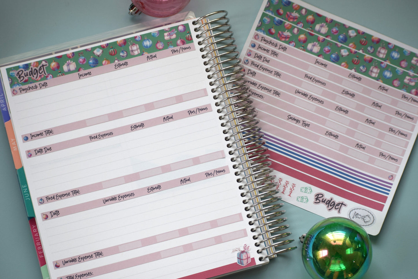 Budget Sticker Kit, Baubles Baubles Baubles