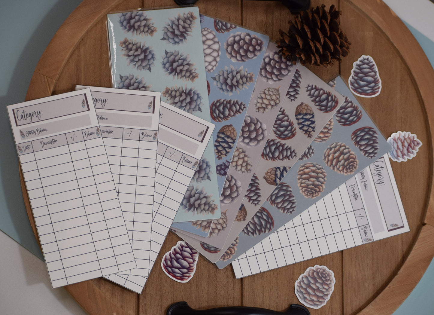 Ultimate Budget Sticker Kit, For the Erin Condren 7x9 and 8.5x11 Monthly Planners, Winter of Pinecones