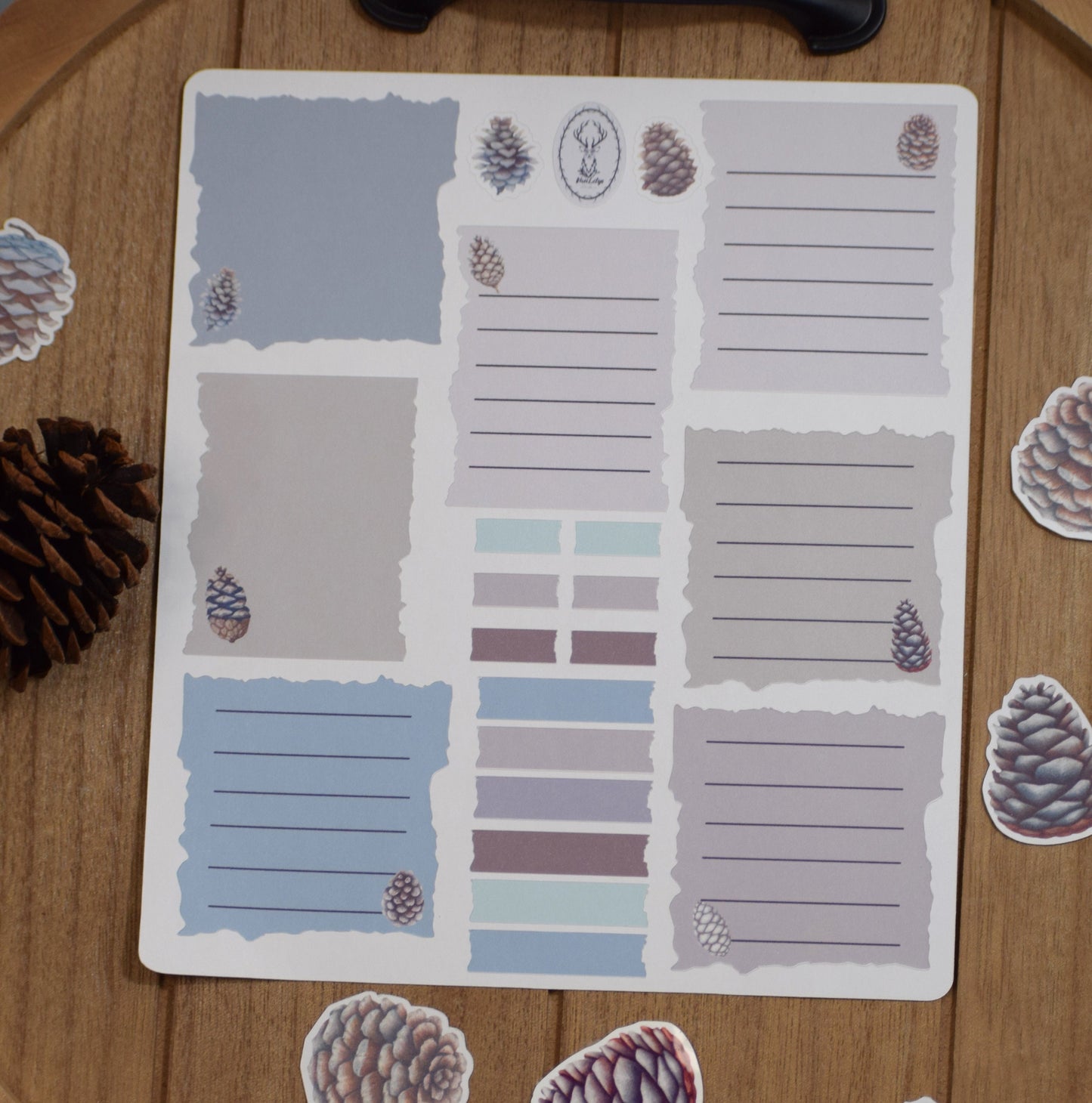 Journal Deco Sticker Kit #18 Winter of Pinecones