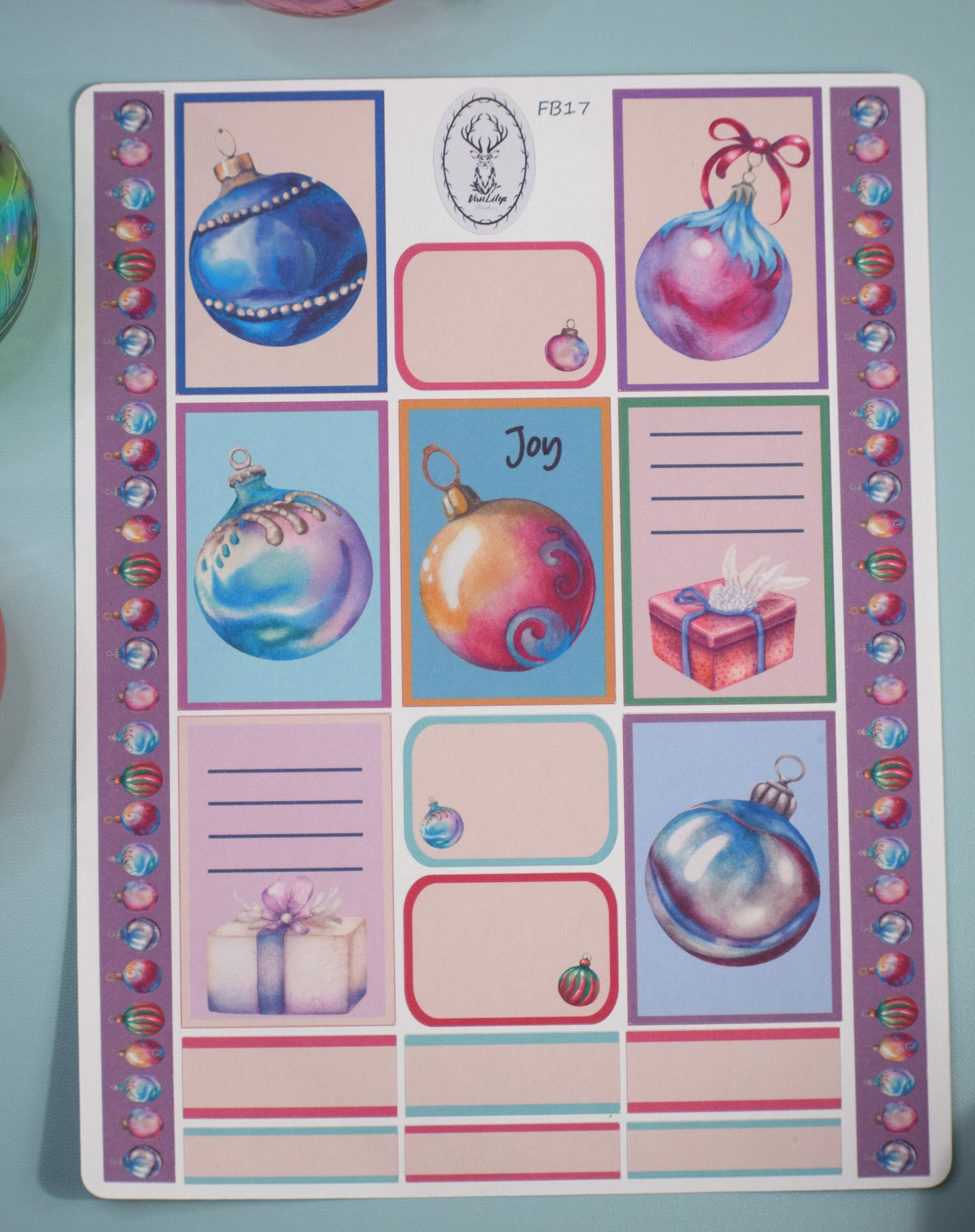 Weekly Planner Sticker Kit #17, Baubles Baubles Baubles