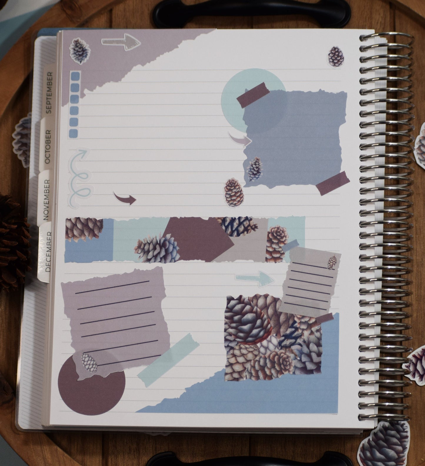 Journal Deco Sticker Kit #18 Winter of Pinecones
