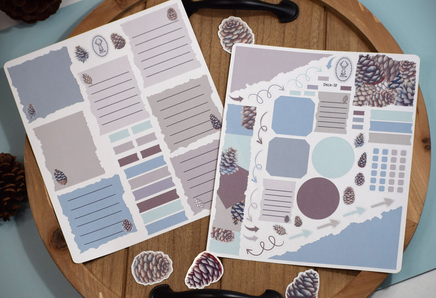 Journal Deco Sticker Kit #18 Winter of Pinecones