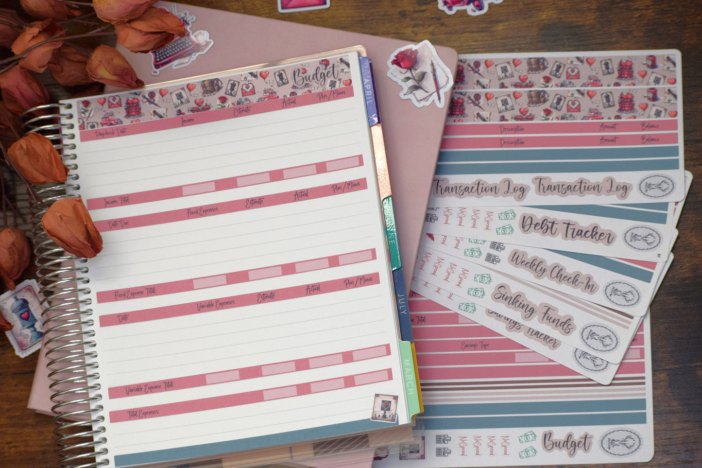 Budget Sticker Kit, Traveling Love Letter