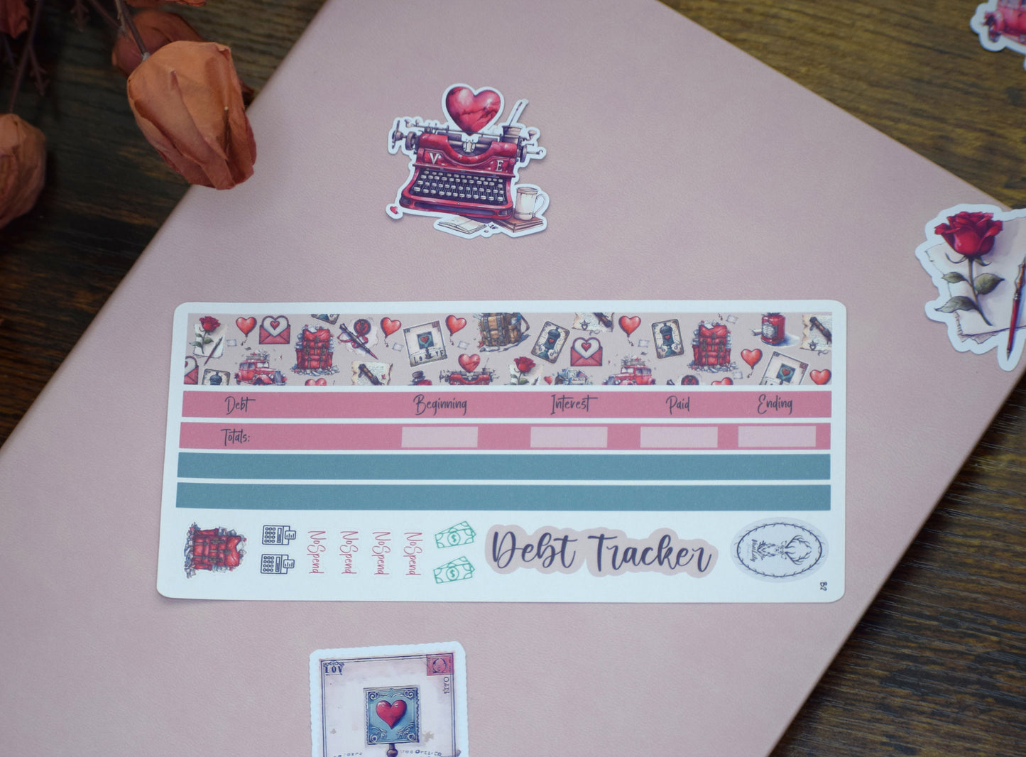 Budget Sticker Kit, Traveling Love Letter