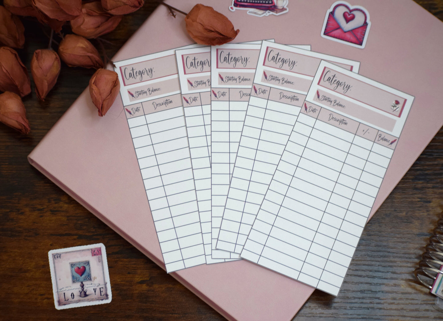 Budget Kit Add-On for the Erin Condren 7x9 and 8.5x11 Monthly Planners, Traveling Love Letter #19