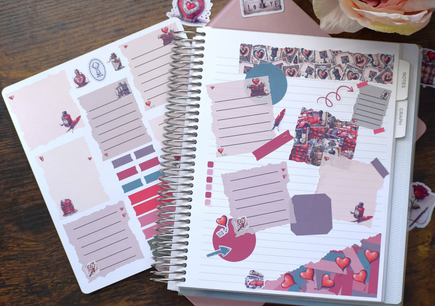 Journal Deco Planner Stickers Kit #19 Traveling Love Letter