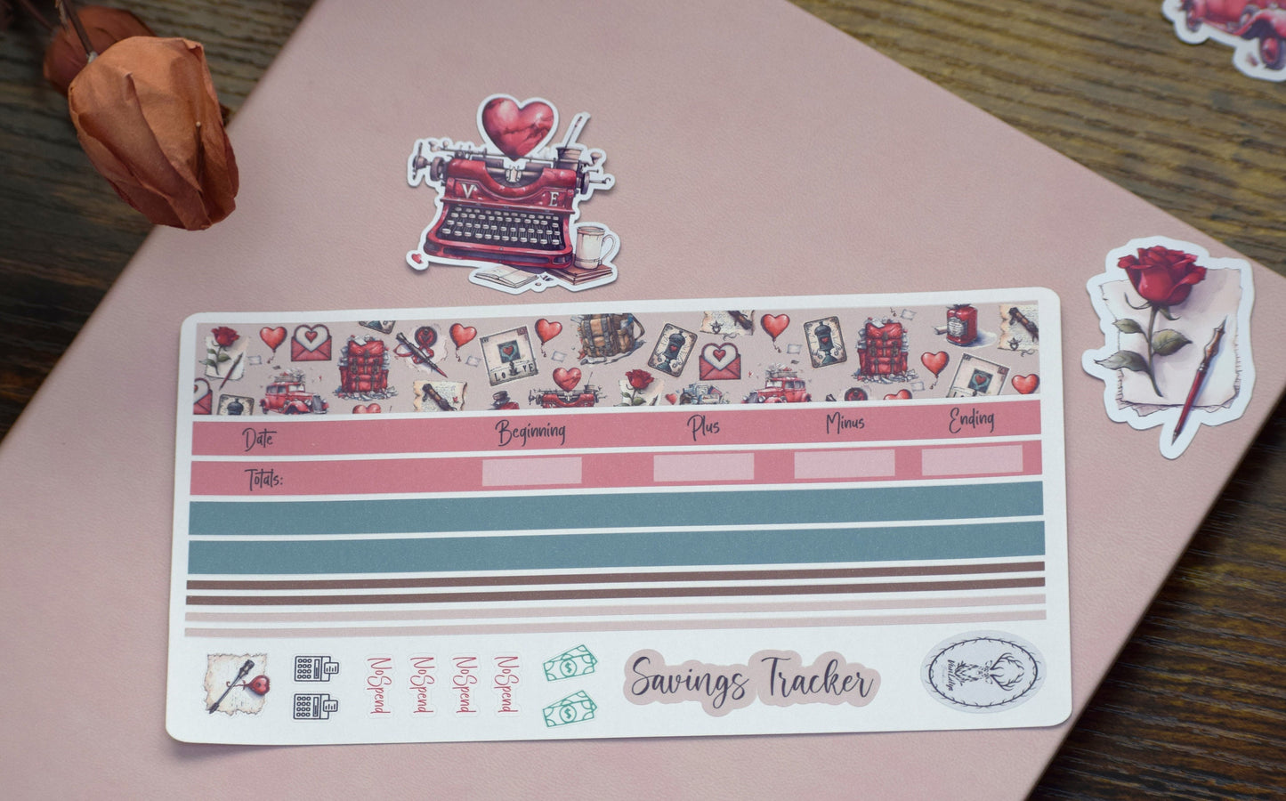 Budget Sticker Kit, Traveling Love Letter