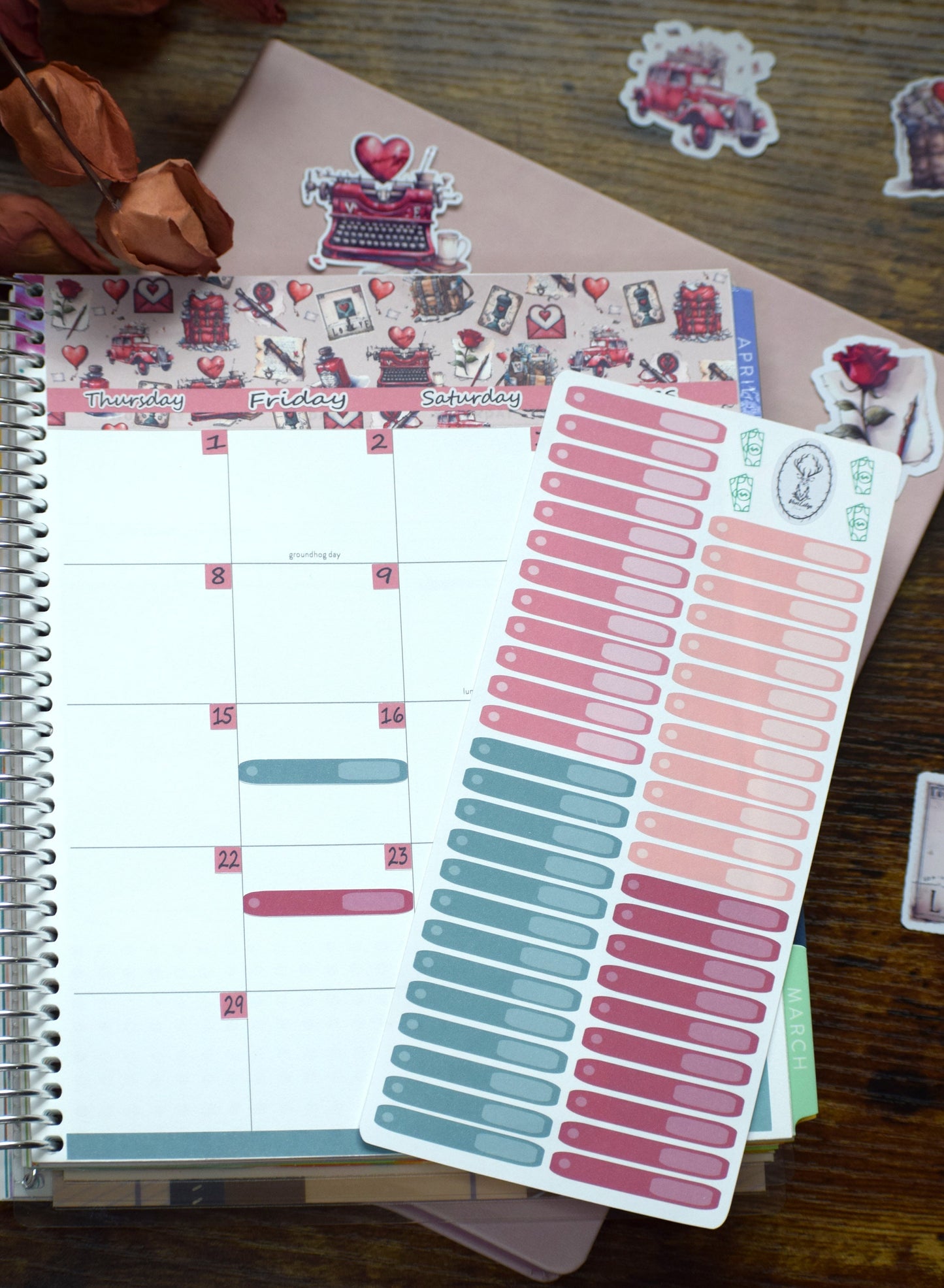 Budget Sticker Kit, Traveling Love Letter