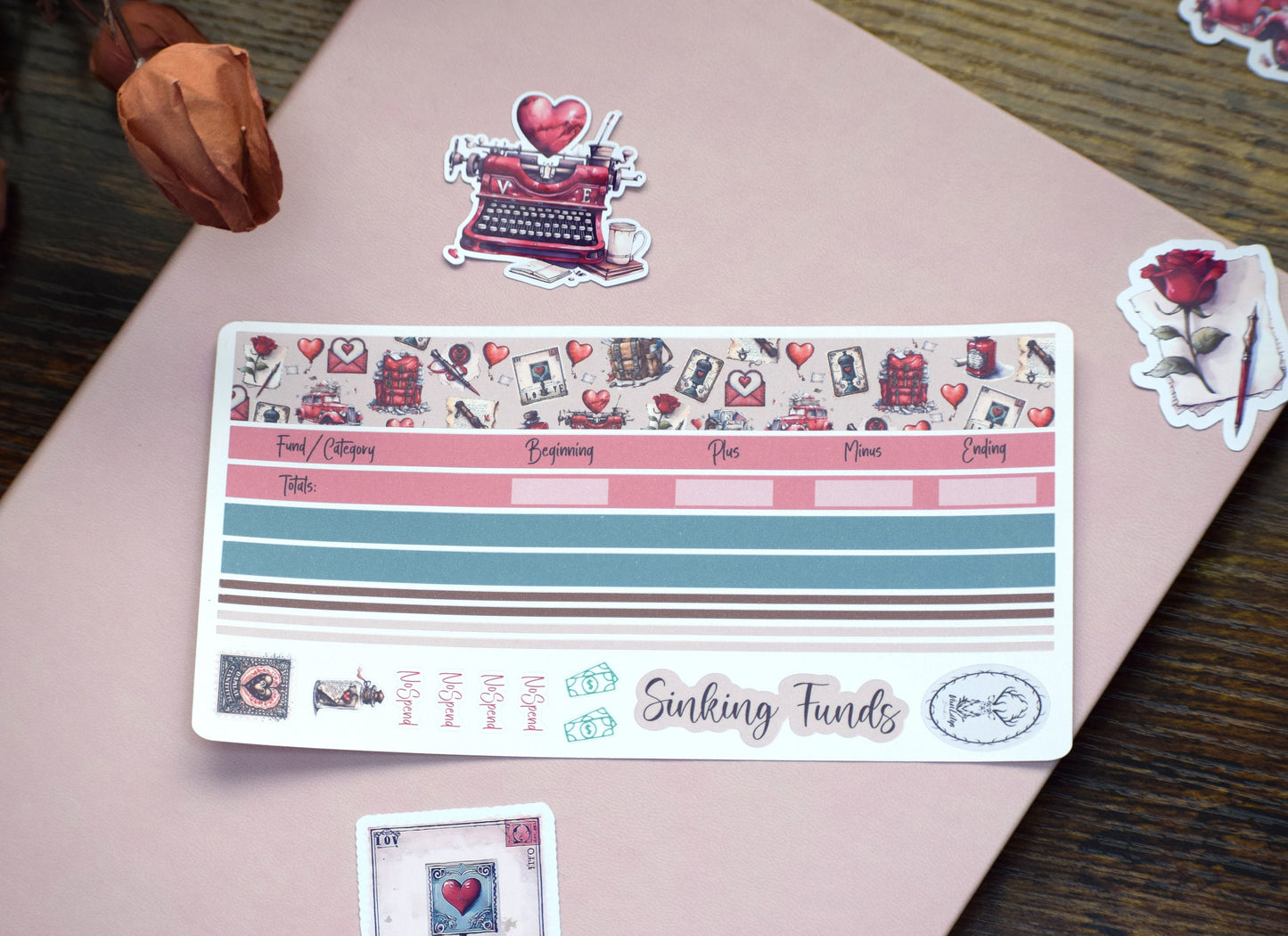 Budget Sticker Kit, Traveling Love Letter