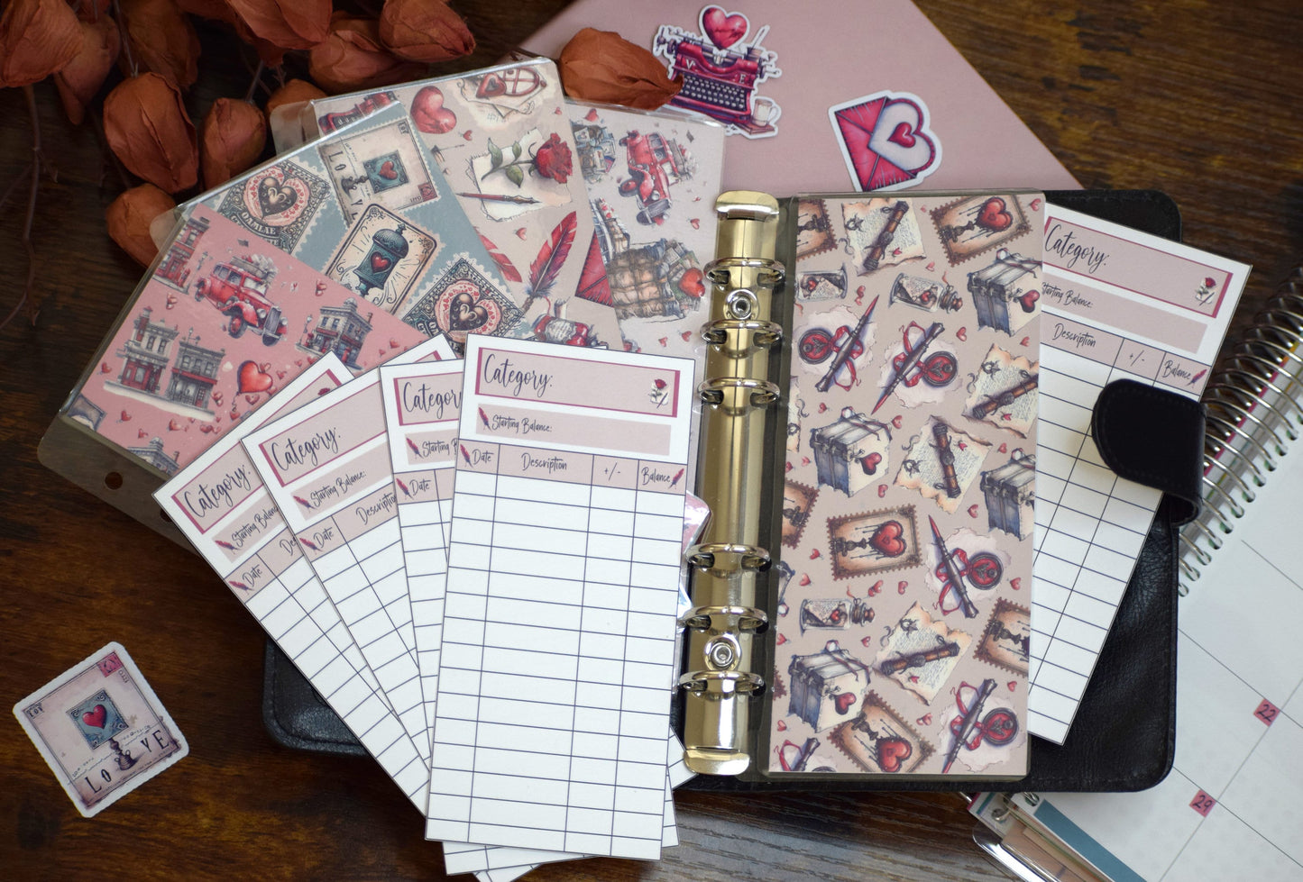 Budget Kit Add-On for the Erin Condren 7x9 and 8.5x11 Monthly Planners, Traveling Love Letter #19