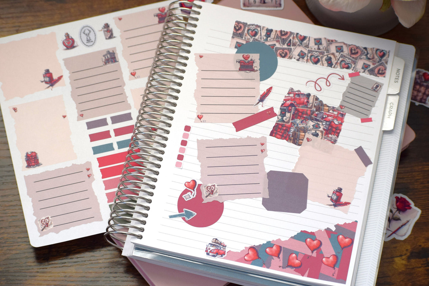 Journal Deco Planner Stickers Kit #19 Traveling Love Letter