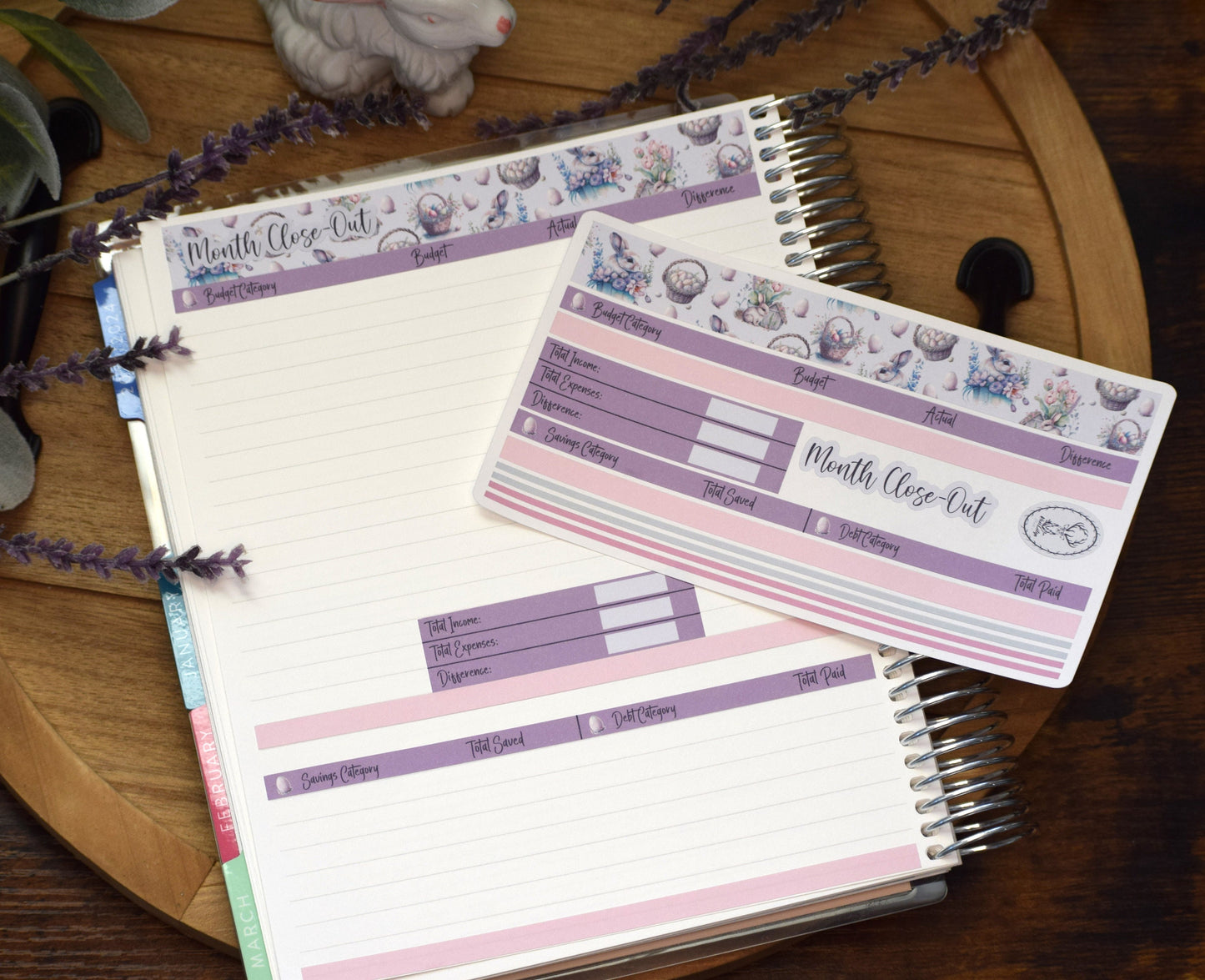 Budget Kit Add-On for the Erin Condren 7x9 and 8.5x11 Monthly Planners, Easter #3