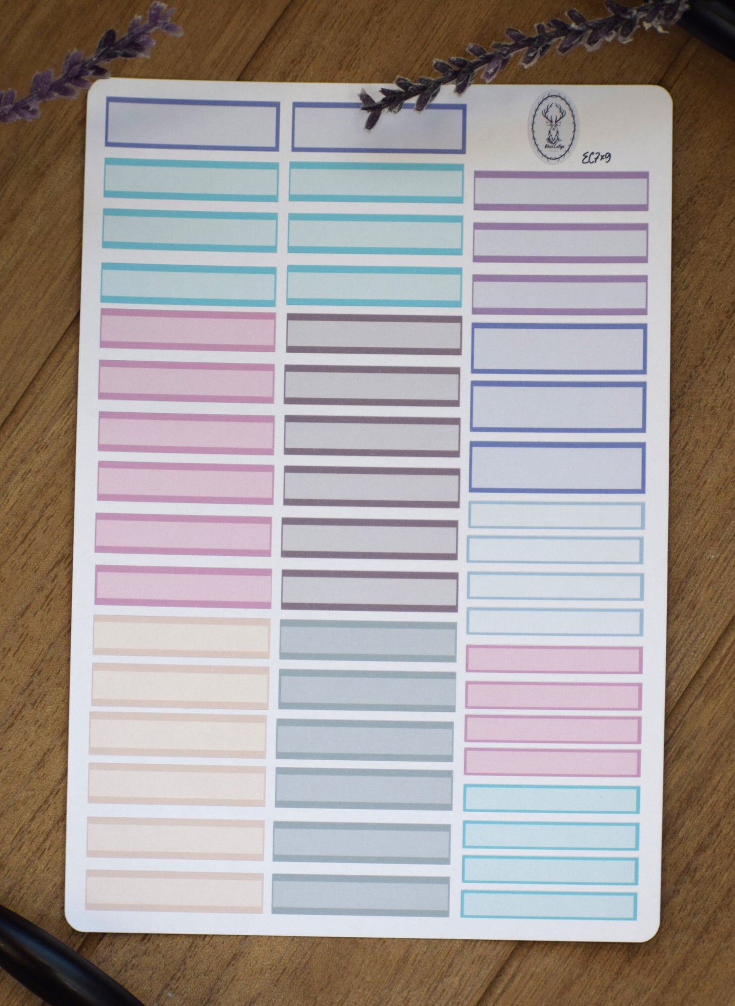 Month Labels Planner Sticker Sheet For Monthly Spread, Easter Colorway