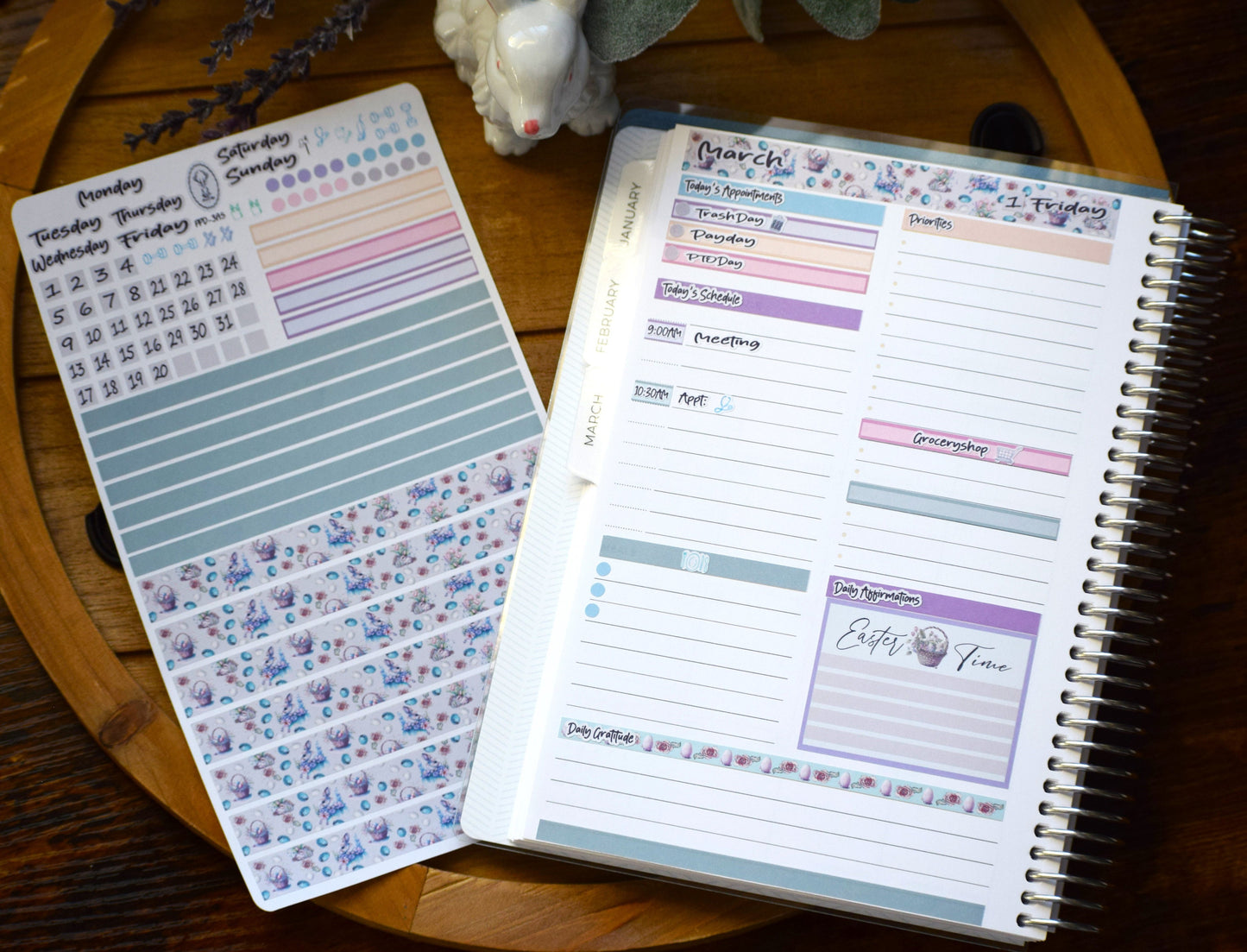 Plum Paper A5 Daily Weekly Planner Sticker Kit #3, Easter