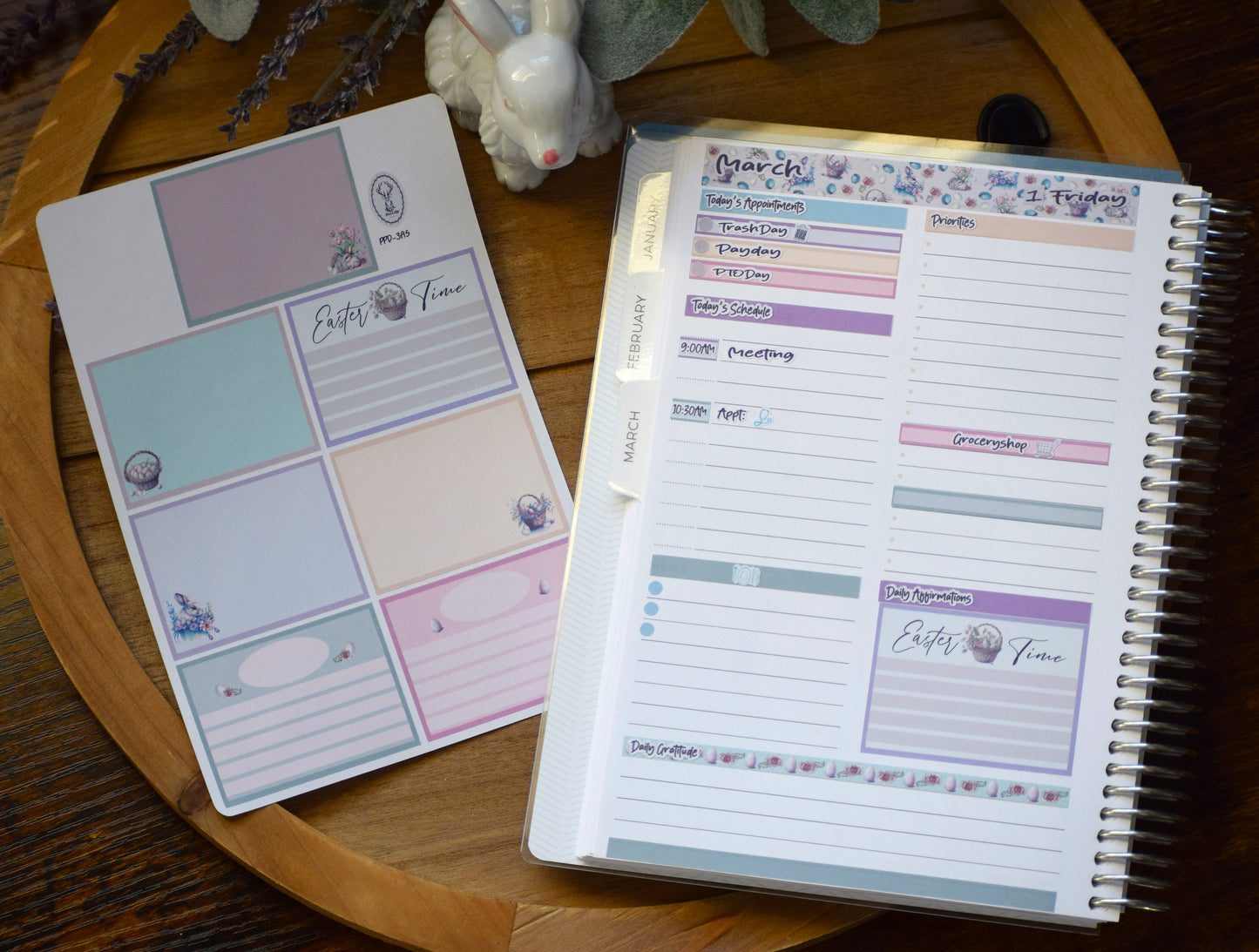 Plum Paper A5 Daily Weekly Planner Sticker Kit #3, Easter