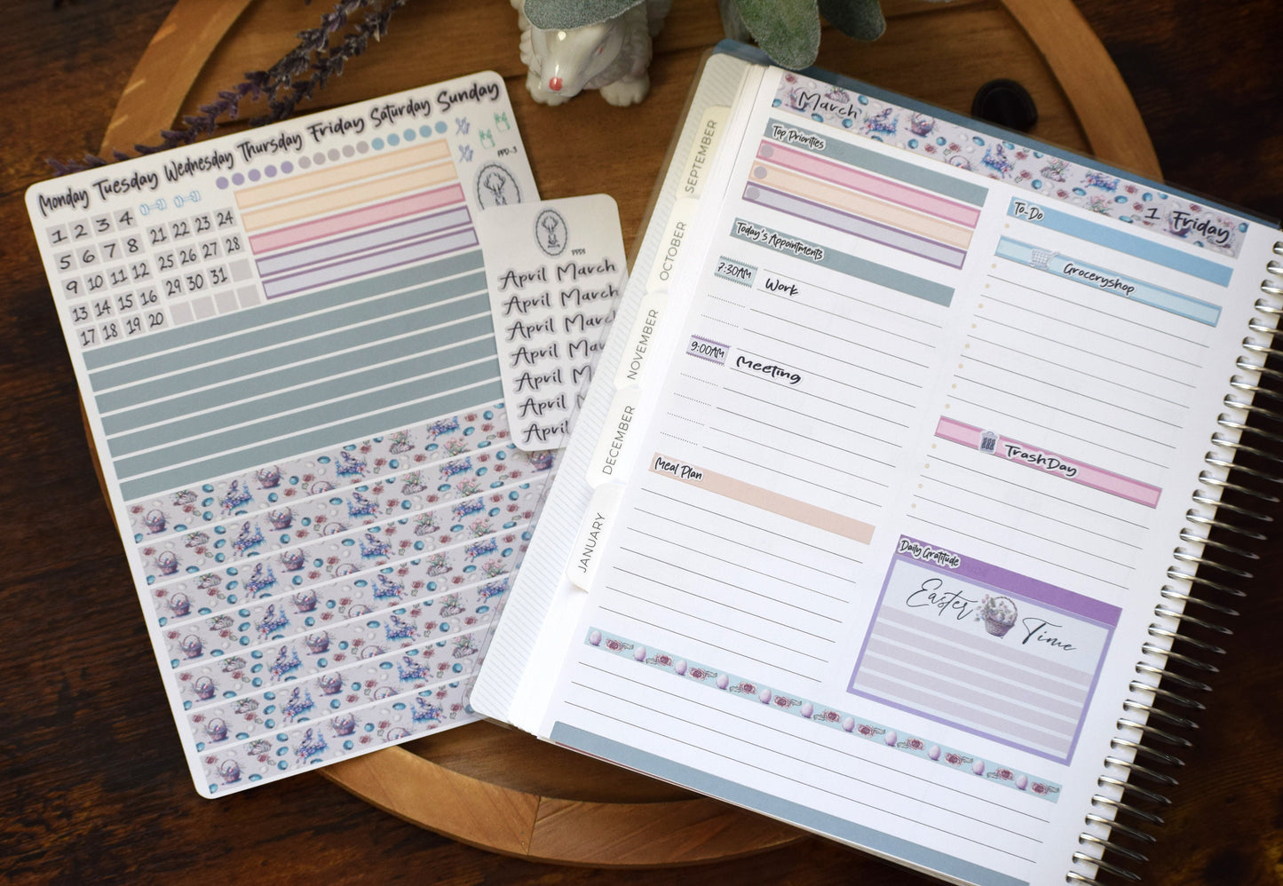 Plum Paper 7x9 Daily Weekly Planner Sticker Kit #3, Easter