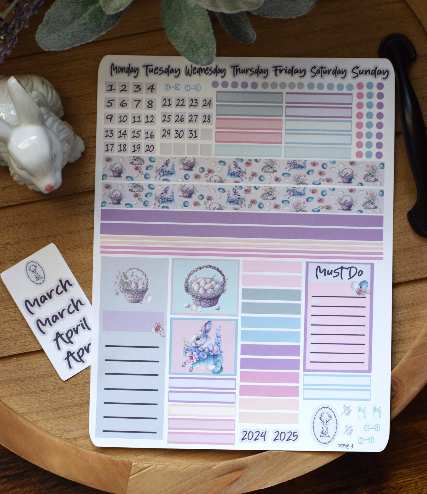 Plum Paper 7x9 ME Weekly Planner Sticker Kit #3, Easter