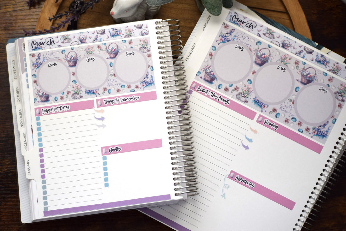 Plum Paper Monthly Dashboard Planner Stickers #3, Easter