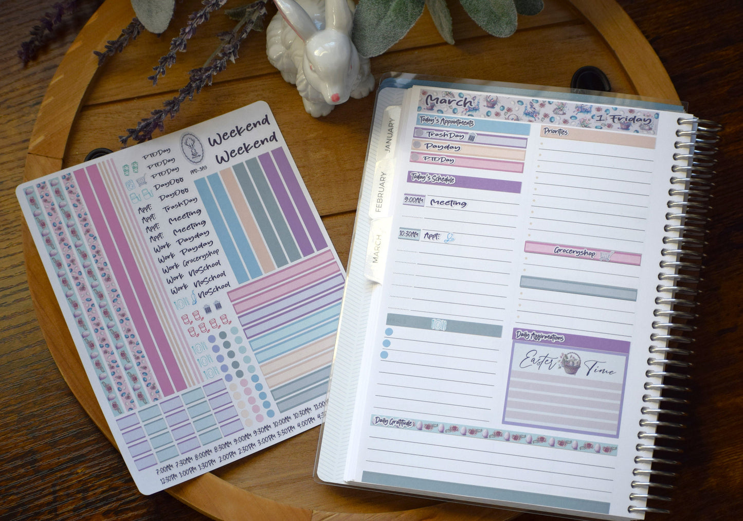 Plum Paper A5 Daily Weekly Planner Sticker Kit #3, Easter