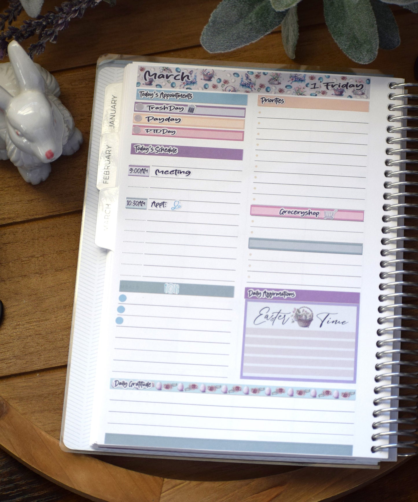 Plum Paper A5 Daily Weekly Planner Sticker Kit #3, Easter