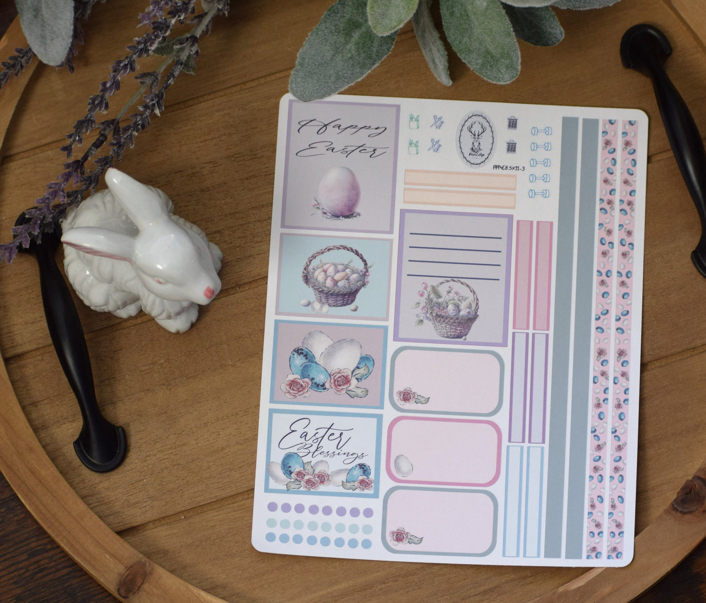 Plum Paper 8.5x11 ME, Weekly Planner Sticker Kit #3, Easter