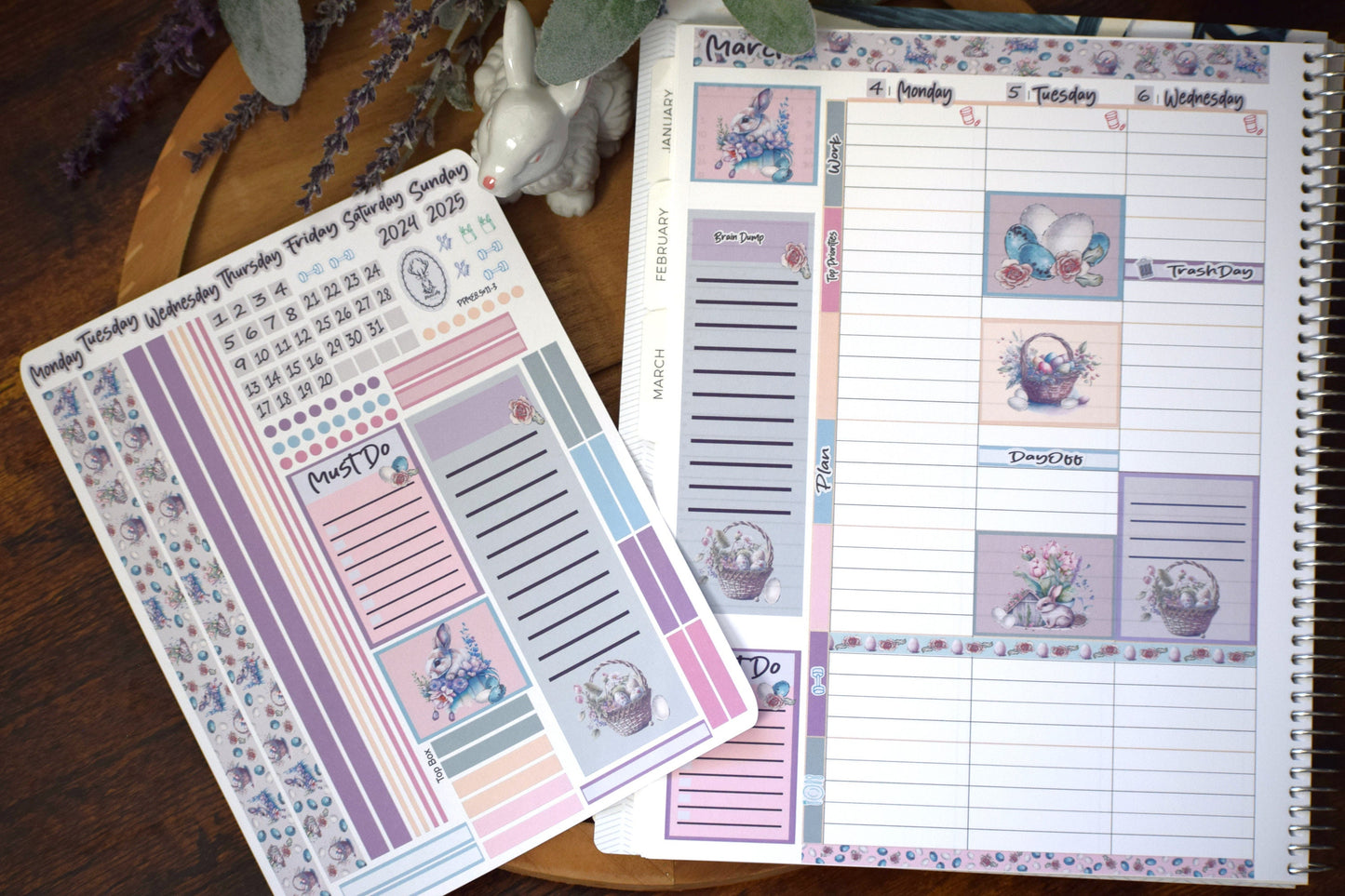 Plum Paper 8.5x11 ME, Weekly Planner Sticker Kit #3, Easter