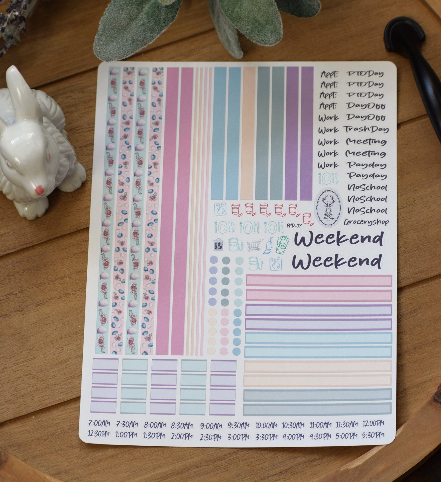 Plum Paper 7x9 Daily Weekly Planner Sticker Kit #3, Easter