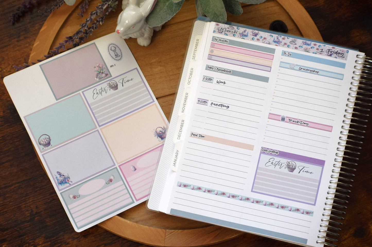 Plum Paper 7x9 Daily Weekly Planner Sticker Kit #3, Easter