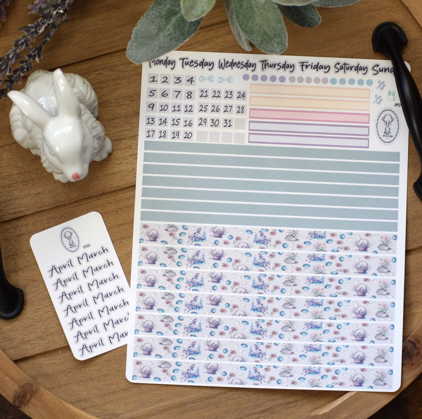 Plum Paper 7x9 Daily Weekly Planner Sticker Kit #3, Easter